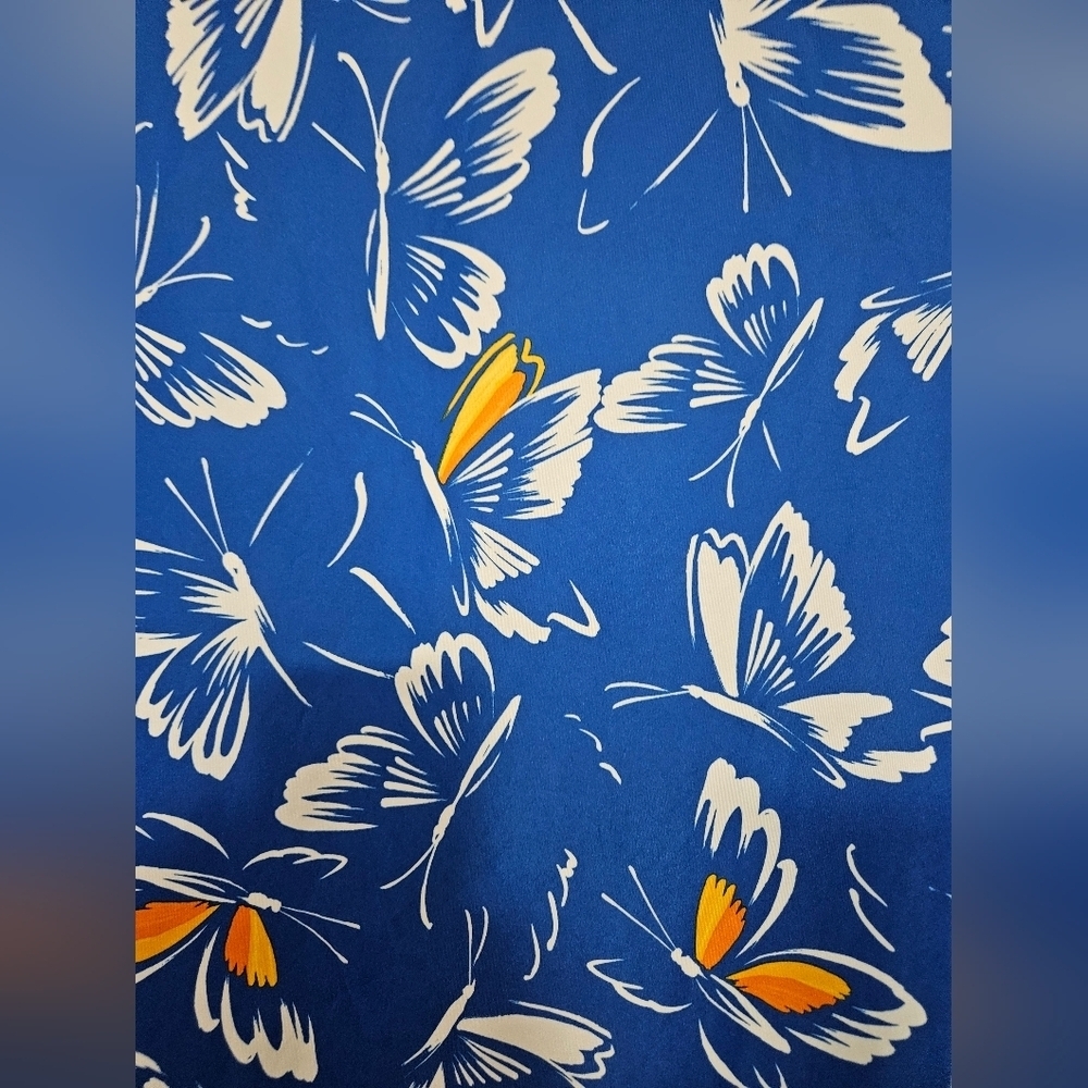 NWT ADIDAS X FARM RIO Butterfly Print Mini Dress Blue - Picture 10 of 10
